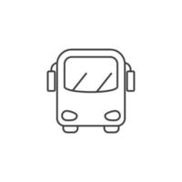 signe de vecteur du symbole de bus est isolé sur un fond blanc. couleur d'icône de bus modifiable.