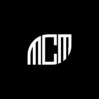 création de logo de lettre mcm sur fond noir. concept de logo de lettre initiales créatives mcm. conception de lettre mcm. vecteur