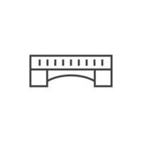 Le signe vectoriel du symbole du pont est isolé sur un fond blanc. couleur d'icône de pont modifiable.