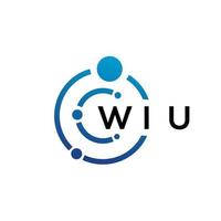 création de logo de technologie de lettre wiu sur fond blanc. wiu creative initiales lettre il concept de logo. conception de lettre wiu. vecteur