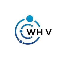 création de logo de technologie de lettre whv sur fond blanc. whv initiales créatives lettre il concept de logo. conception de lettre whv. vecteur