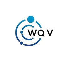 création de logo de technologie de lettre wqv sur fond blanc. wqv initiales créatives lettre il concept de logo. conception de lettre wqv. vecteur