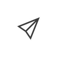 Le signe vectoriel du symbole d'envoi est isolé sur un fond blanc. envoyer la couleur de l'icône modifiable.