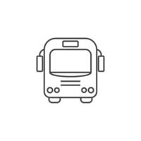 signe de vecteur du symbole de bus est isolé sur un fond blanc. couleur d'icône de bus modifiable.