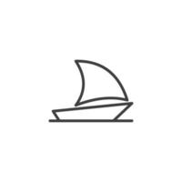 Le signe vectoriel du symbole de voile est isolé sur un fond blanc. couleur d'icône de voile modifiable.