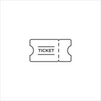 Le signe vectoriel du symbole du ticket est isolé sur un fond blanc. couleur de l'icône du billet modifiable.