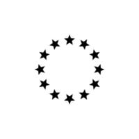 Le signe vectoriel des étoiles dans le symbole du cercle est isolé sur un fond blanc. étoiles en couleur d'icône de cercle modifiable.