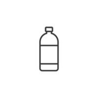 Le signe vectoriel du symbole de la bouteille est isolé sur un fond blanc. couleur d'icône de bouteille modifiable.