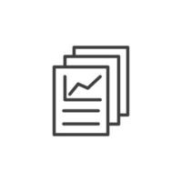 Le signe vectoriel du document comme le symbole d'audit est isolé sur un fond blanc. document comme la couleur de l'icône d'audit modifiable.
