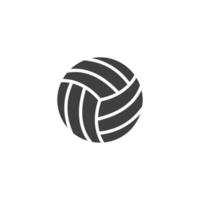 Le signe vectoriel du symbole de volley-ball est isolé sur un fond blanc. couleur d'icône de volley-ball modifiable.