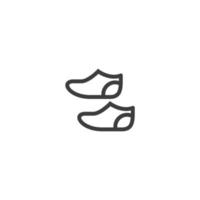 Le signe vectoriel du symbole des chaussettes est isolé sur un fond blanc. couleur d'icône de chaussettes modifiable.