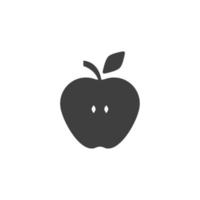 Le signe vectoriel du symbole de la pomme est isolé sur un fond blanc. couleur d'icône de pomme modifiable.