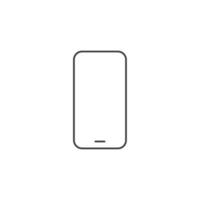 Le signe vectoriel du symbole du smartphone est isolé sur un fond blanc. couleur d'icône de smartphone modifiable.