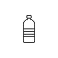 Le signe vectoriel du symbole de la bouteille est isolé sur un fond blanc. couleur d'icône de bouteille modifiable.