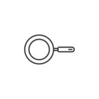 Le signe vectoriel du symbole de la casserole est isolé sur un fond blanc. couleur de l'icône de la casserole de cuisson modifiable.