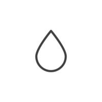 Le signe vectoriel du symbole de la goutte d'eau est isolé sur un fond blanc. couleur d'icône de goutte d'eau modifiable.