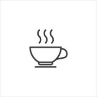 Le signe vectoriel du symbole de la tasse de café est isolé sur un fond blanc. tasse de couleur d'icône de café modifiable.