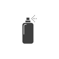 Le signe vectoriel du symbole de pulvérisation de bouteille est isolé sur un fond blanc. couleur d'icône de pulvérisation de bouteille modifiable.