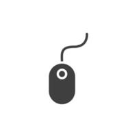 Le signe vectoriel du symbole de la souris est isolé sur un fond blanc. couleur de l'icône de la souris modifiable.