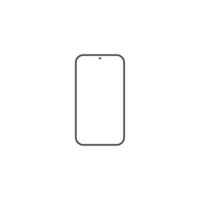 Le signe vectoriel du symbole du smartphone est isolé sur un fond blanc. couleur d'icône de smartphone modifiable.