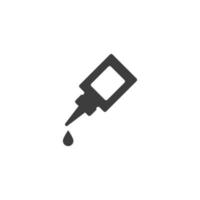 Le signe vectoriel du symbole de la colle est isolé sur un fond blanc. couleur de l'icône de colle modifiable.
