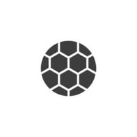Le signe vectoriel du symbole du football est isolé sur un fond blanc. couleur d'icône de football modifiable.