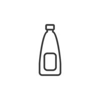 Le signe vectoriel du symbole de la bouteille est isolé sur un fond blanc. couleur d'icône de bouteille modifiable.