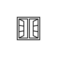 Le signe vectoriel du symbole de la fenêtre est isolé sur un fond blanc. couleur de l'icône de la fenêtre modifiable.
