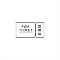 Le signe vectoriel du symbole du ticket est isolé sur un fond blanc. couleur de l'icône du billet modifiable.