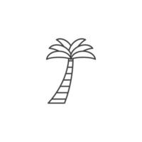 Le signe vectoriel du symbole des palmiers tropicaux est isolé sur un fond blanc. couleur d'icône de palmiers tropicaux modifiable.