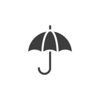 Le signe vectoriel du symbole parapluie est isolé sur un fond blanc. couleur d'icône de parapluie modifiable.