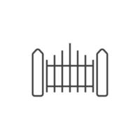 Le signe vectoriel du symbole de clôture est isolé sur un fond blanc. couleur d'icône de clôture modifiable.