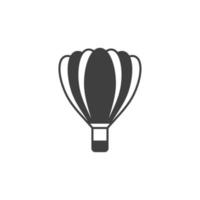 Le signe vectoriel du symbole de la montgolfière est isolé sur un fond blanc. couleur d'icône de ballon à air chaud modifiable.