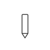 Le signe vectoriel du symbole du crayon est isolé sur un fond blanc. couleur d'icône de crayon modifiable.