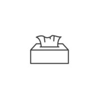Le signe vectoriel du symbole de la boîte à mouchoirs est isolé sur un fond blanc. couleur de l'icône de la boîte à mouchoirs modifiable.