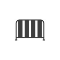 Le signe vectoriel du symbole de clôture est isolé sur un fond blanc. couleur d'icône de clôture modifiable.