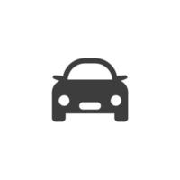 Le signe vectoriel du symbole de la voiture est isolé sur un fond blanc. couleur d'icône de voiture modifiable.