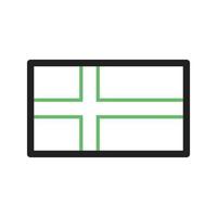icône verte et noire de la ligne du danemark vecteur