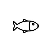 vecteur de poisson pour la présentation de l'icône du symbole du site Web