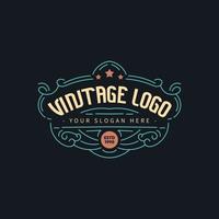 logo vectoriel rétro vintage pour bannière