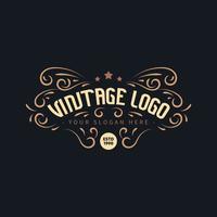 logo vectoriel rétro vintage pour bannière