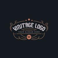 logo vectoriel rétro vintage pour bannière