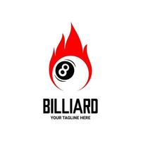 vecteur de logo de feu de billard