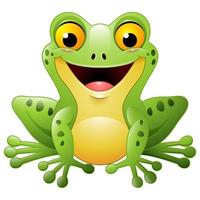 grenouille mignonne de dessin animé vecteur