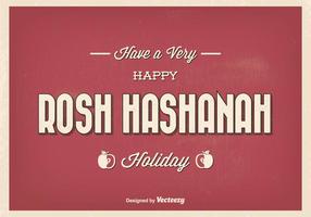 Vintage Typography Rosh Hashanah Greeting Illustration vecteur