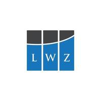 création de logo de lettre lwz sur fond blanc. concept de logo de lettre initiales créatives lwz. conception de lettre lwz. vecteur