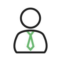 icône verte et noire de la ligne d'agent des finances de sexe masculin vecteur