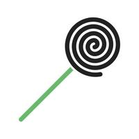 icône verte et noire de ligne de roue de pin vecteur