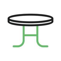 icône verte et noire de ligne de table basse vecteur