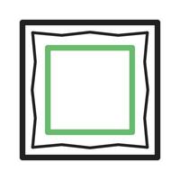 cadre ii ligne icône verte et noire vecteur